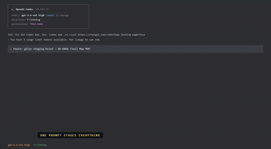 Project staging view